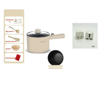 Versatile electric hot pot with stainless steel construction and non-stick interior for easy cooking and cleaning