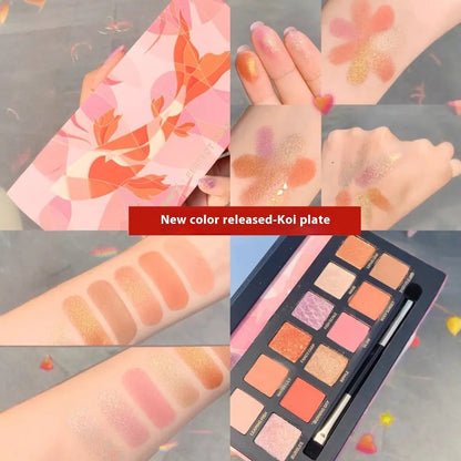 Explorer Twelve-colour Animal Eye Shadow Plate showing 12 pressed powder shades in a compact