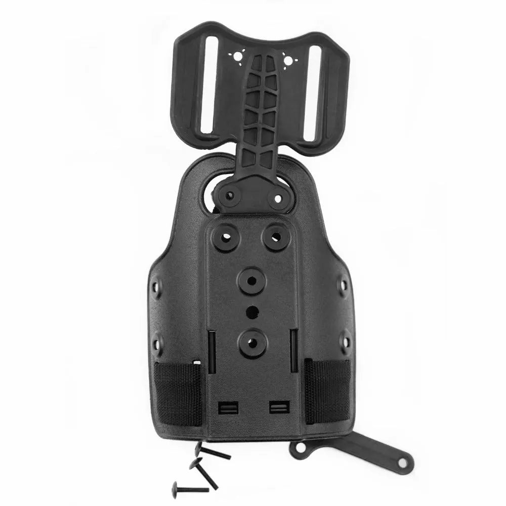 Drop leg gun holster for Safariland compatibility in Black