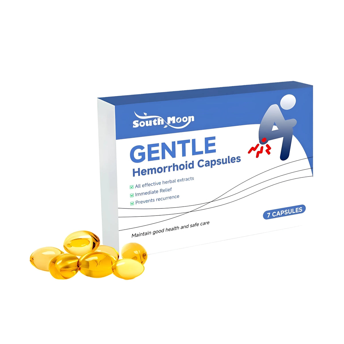 Bottle of Body Health Care Capsules, a dietary supplement containing 7 capsules with soybean extract and botanicals.