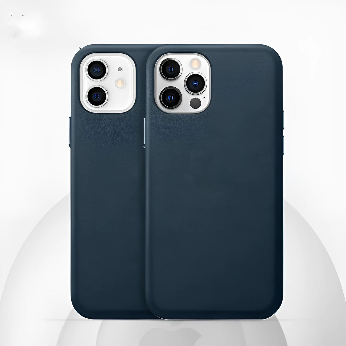 Real cowhide leather iPhone case for 12 and 13 Pro Max models in multiple colours.