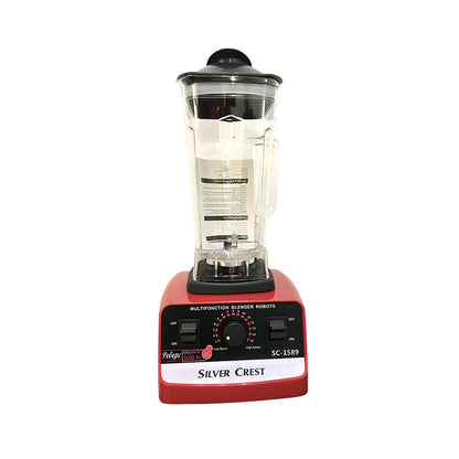 Red multifunctional juicer blender with 3000W motor and 10-litre capacity container for household food preparation