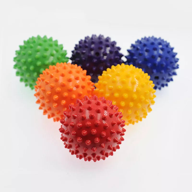 7cm Massage Fitness Ball in various colors with spin grip for muscle relaxation