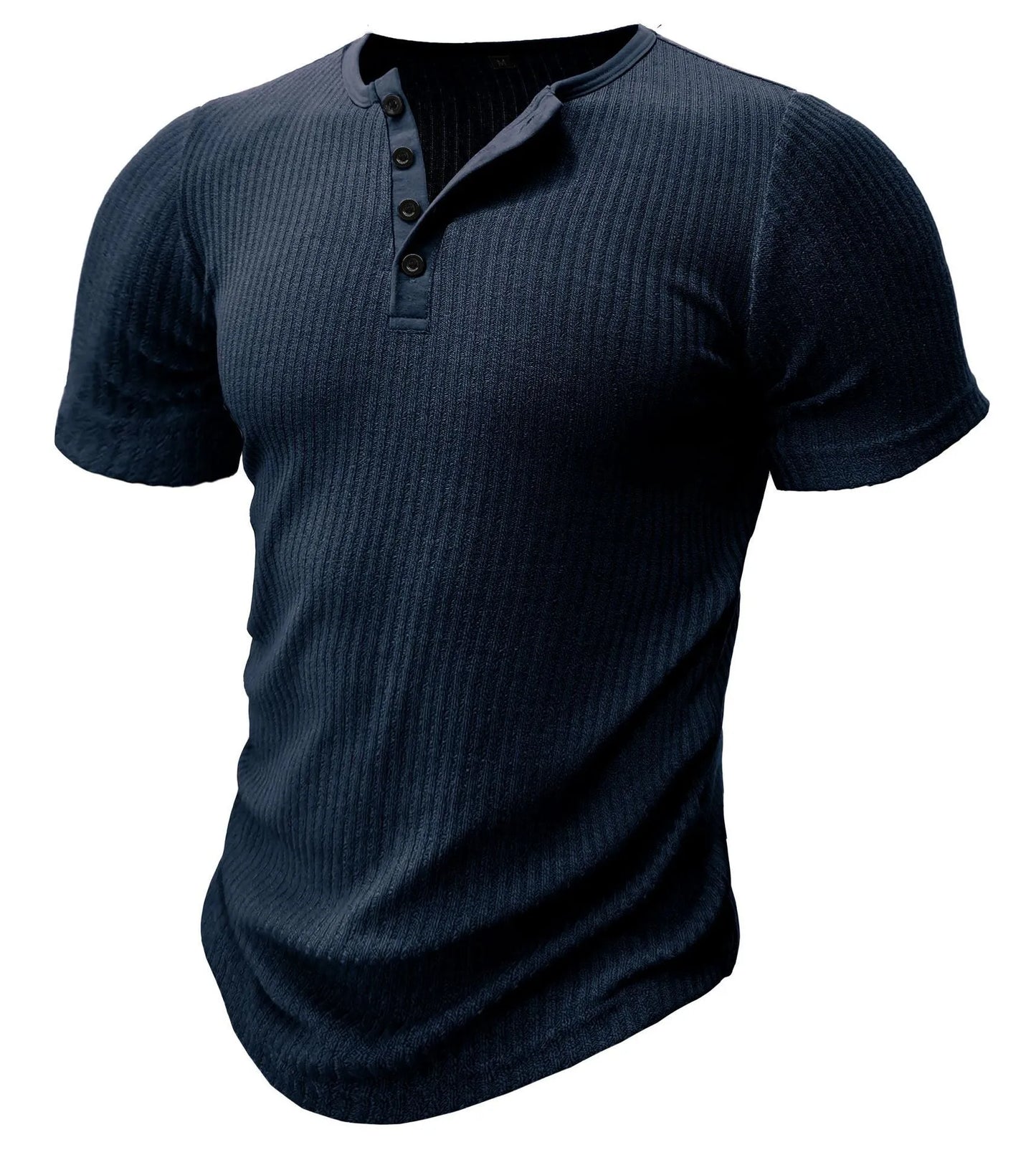 Slim-fitting solid colour sports T-shirt for men on a grey background.