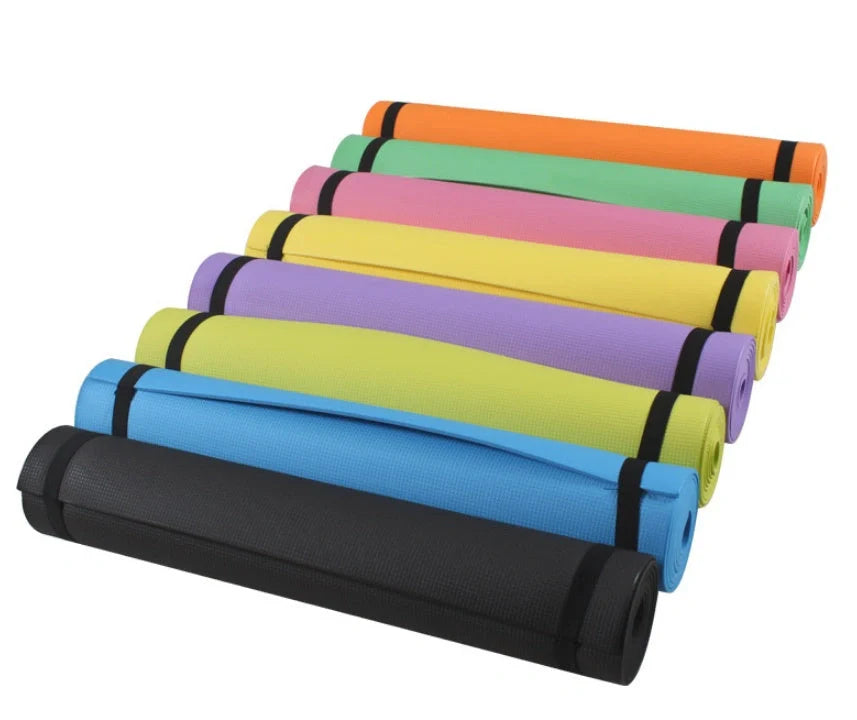 EVA Fitness Composite Yoga Mat in various colors with anti-slip surface