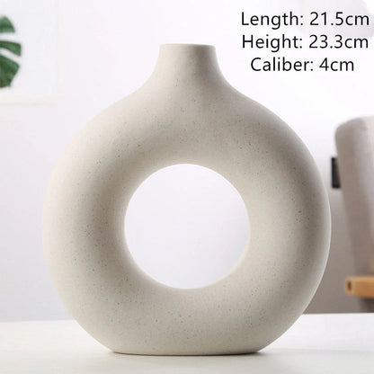 Modern frosted porcelain flower vase for elegant home decor