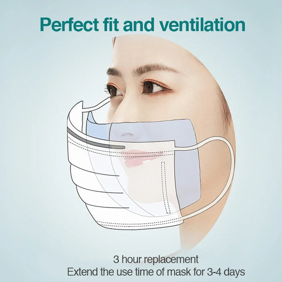 Disposable mask filter pads measuring 120x90mm with electrostatic adsorption for enhanced particle filtration