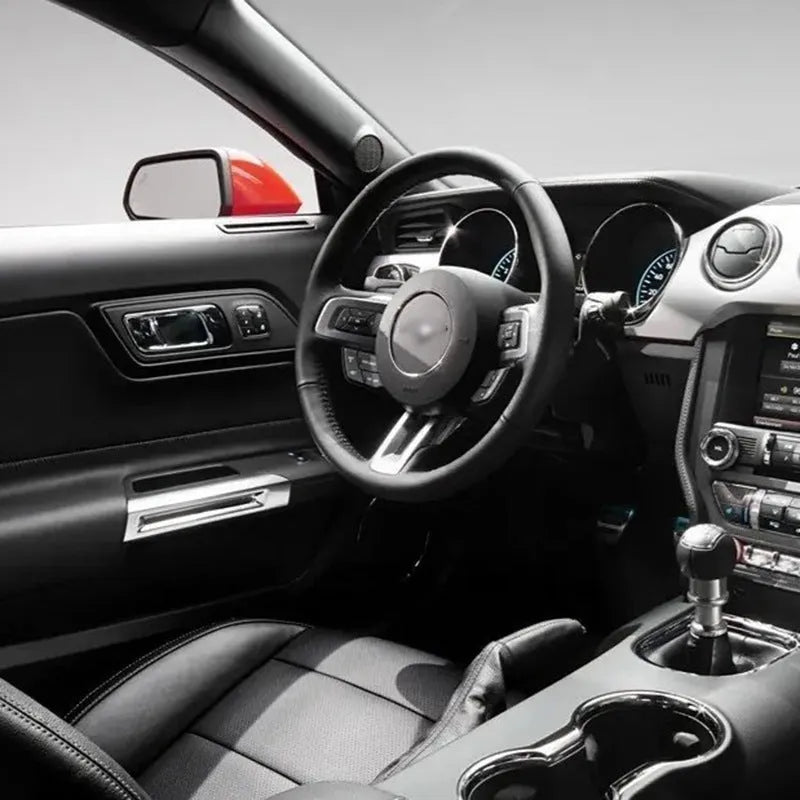 Three-piece carbon fibre pattern ABS steering wheel cover decoration set