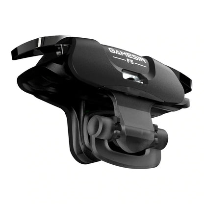 Black F5 wired game controller for mobile phones, showing joystick and buttons