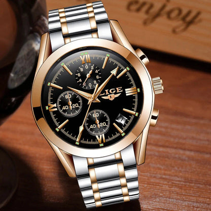 Sports quartz watch with 30M waterproof and mineral glass mirror