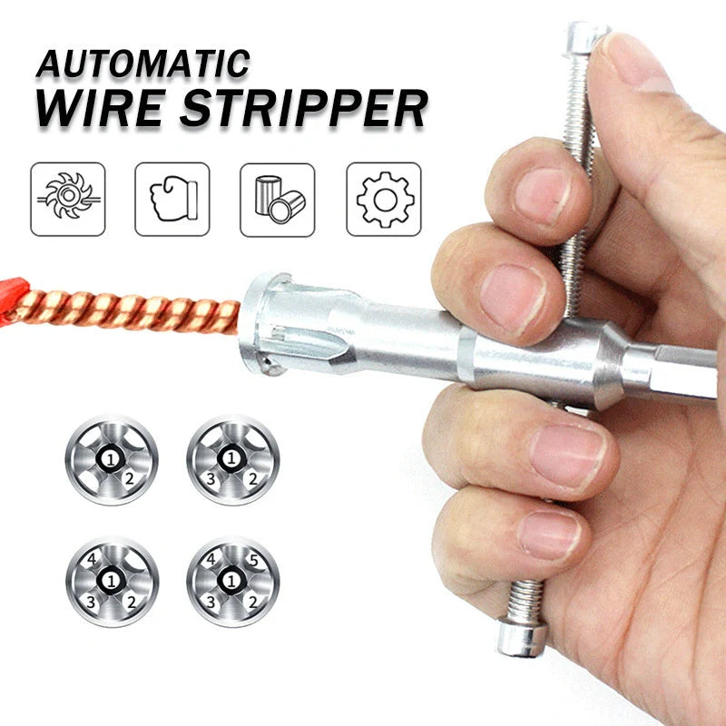 Automatic Wire Stripper for quick cable peeling and twisting, made of durable galvanized steel