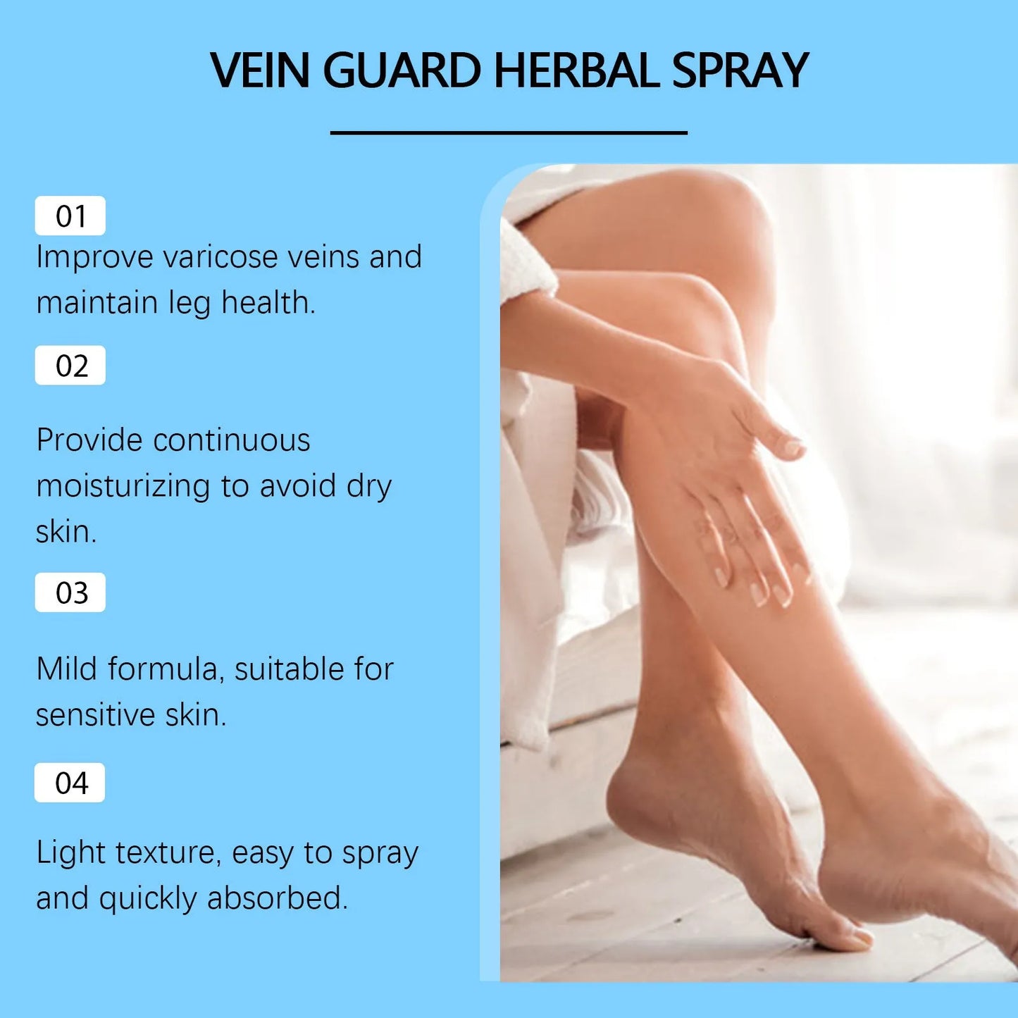 30ml bottle of Herbal Body Care Spray with spray nozzle, listing ingredients Menthol and Gardenia Fruit.