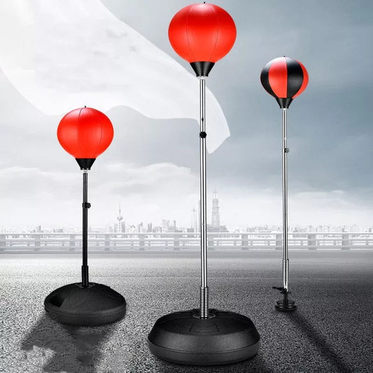 Home Reaction Trainer Boxing Speed Ball in Red Black and Black for adult fitness training