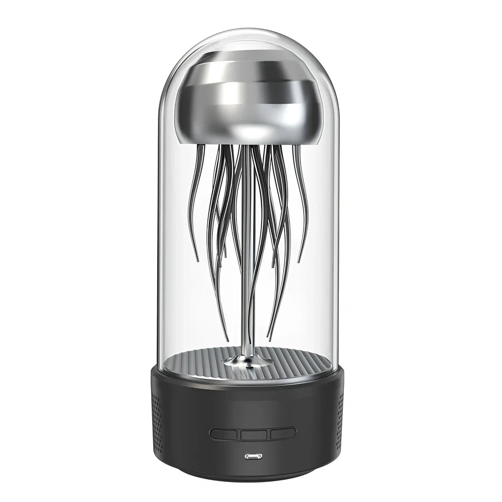 Jellyfish-shaped Bluetooth speaker with colourful LED lights and 28cm height