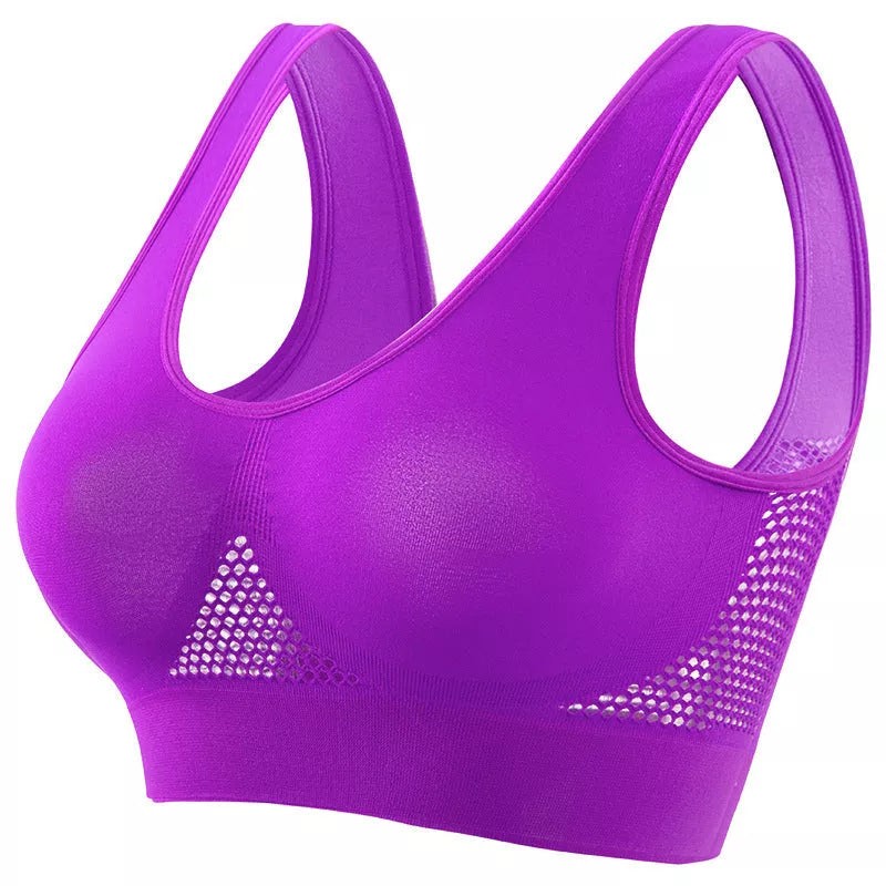 Plus Size Women's Push-up Sports Bra for Workout, Running, and Yoga