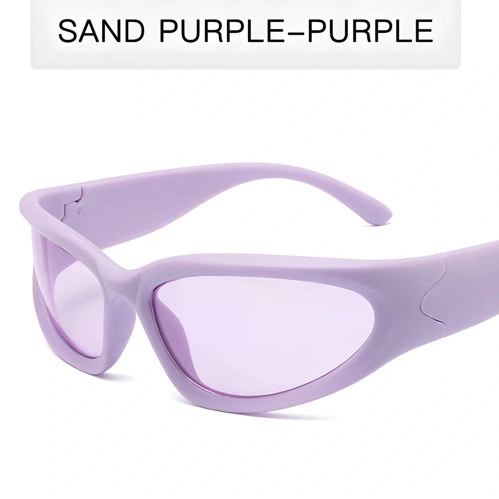 Personalised steam punk full frame cycling sunglasses in sand black grey chip style with mercury lenses for glare reduction