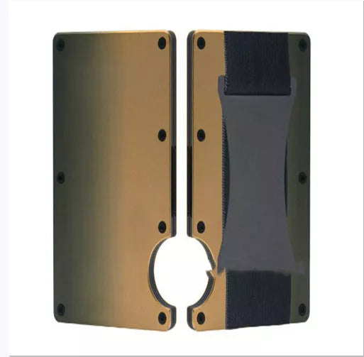 Metal carbon fiber wallet with RFID blocking technology in various colors