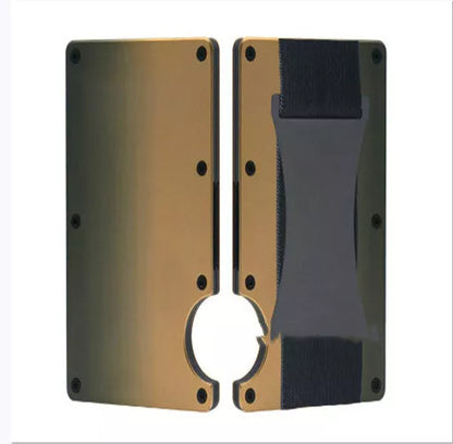 Metal carbon fiber wallet with RFID blocking technology in various colors