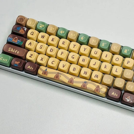 Capabala mechanical keyboard keycaps set with 130 ABS keys in universal compatibility design
