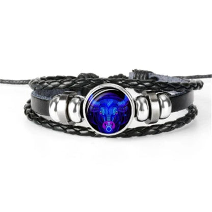 Stylish zodiac constellation bracelet with 12 zodiac sign design options