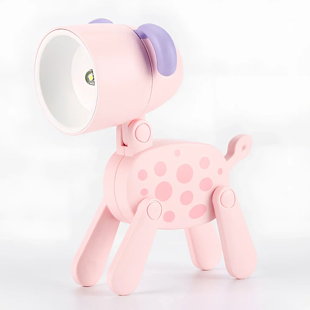 Hand-made mini night lamp with cartoon animal design in blue, measuring 33x55x80mm