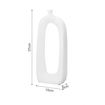 Three white ceramic vases with hand-drawn cloud patterns in 25cm, 20cm, 15cm sizes