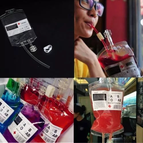 Transparent PVC beverage bag with anti-leak design for Halloween and cosplay