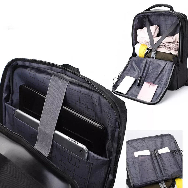 Multi-functional leisure computer bag in copper, blue, and black with large capacity for 15.6-inch laptops