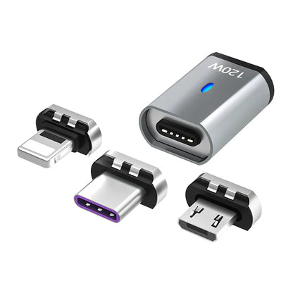 Dark grey elbow magnetic adapter showing 90-degree design and magnetic connection interface