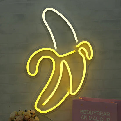 USB-powered LED neon wall lamp in flexible PVC with multiple colour options and design shapes