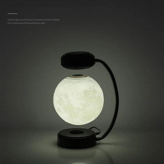 Magnetic Levitating Moon Lamp with Floating Ball, Trichromatic Lighting, and Wireless Design for Mesmerizing Home and Office Decor