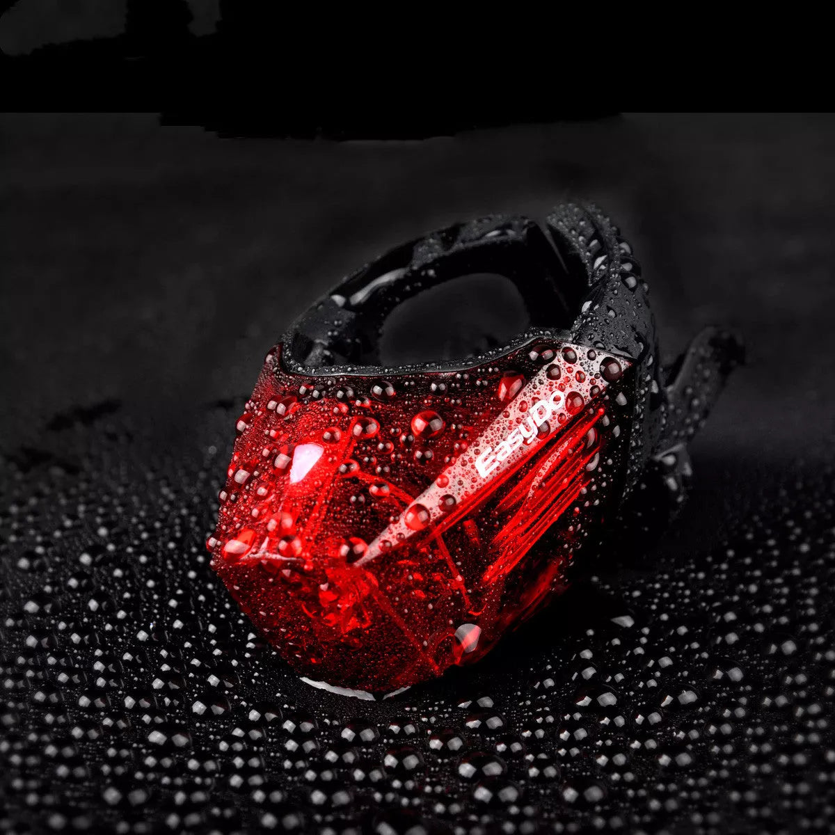 Bicycle tail light with 3 LED beads for night safety, waterproof, compact design