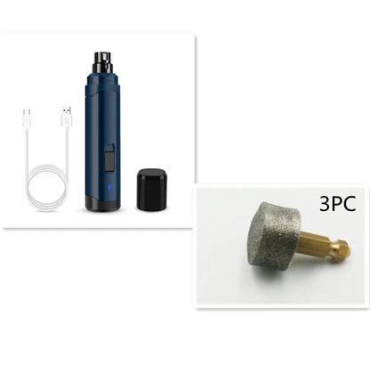 Electric pet nail grinder with low vibration and quiet operation, suitable for cats, small and medium dogs, and other furry pets
