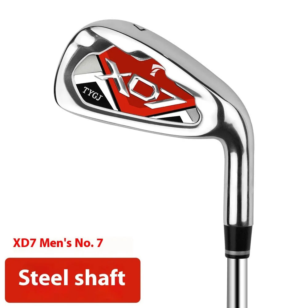 Golf club with steel or carbon shaft in men red, men blue, women purple, or lady purple colour option
