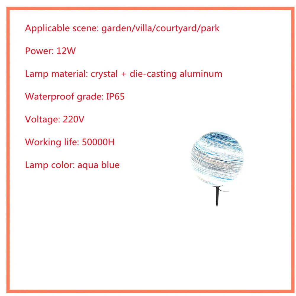 Solar-powered garden lamp in coffee colour with die-cast aluminium and crystal construction, 30cm height