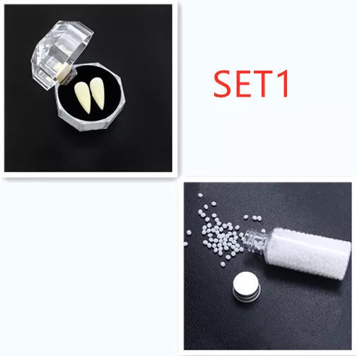 Halloween Vampire Zombie Dentures with adjustable fit for costumes