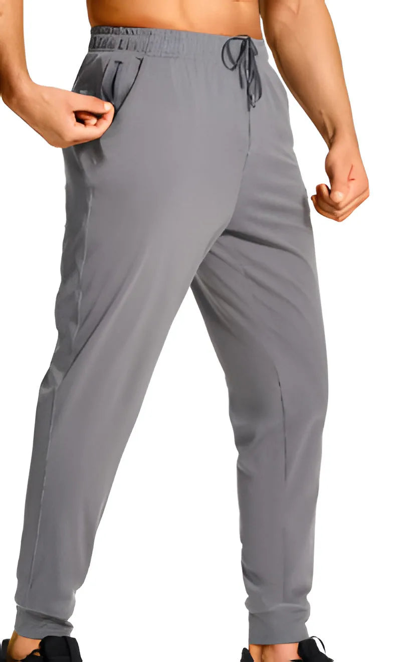 Men's loose fit casual trousers in solid colour, available in sizes XS to 4XL for leisure wear
