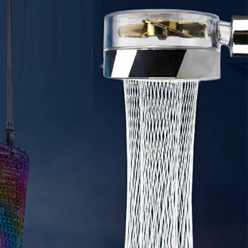 High-Pressure Handheld Shower Head with Turbo Propeller and Cotton Filter for Luxurious Spa-Like Shower Experience