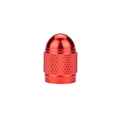 Aluminium mountain bike tyre valve cap with decorative beads and chain design