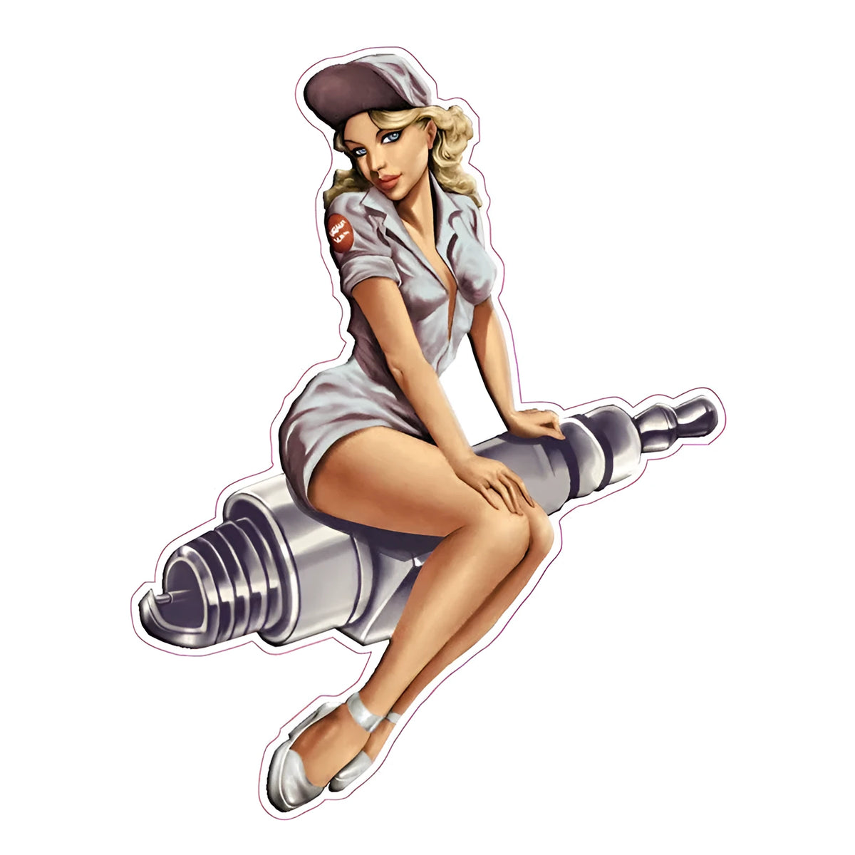 Anime girl waterproof PVC car sticker 13x10cm with sexy beauty bumper design for car body