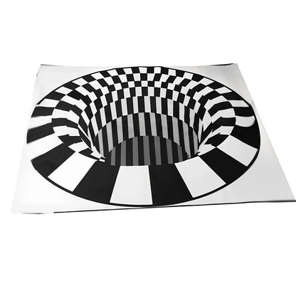 Rectangular geometric pattern carpet in machine-woven construction for living room floor protection