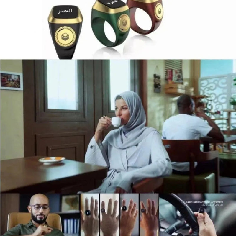 Zikr1 Smart Ring: A 7.7g Wearable with 0.49-inch OLED Display for Tracking Daily Tasbih Counts, Featuring Bluetooth 5.1 Connectivity and Up to 7 Days Battery Life
