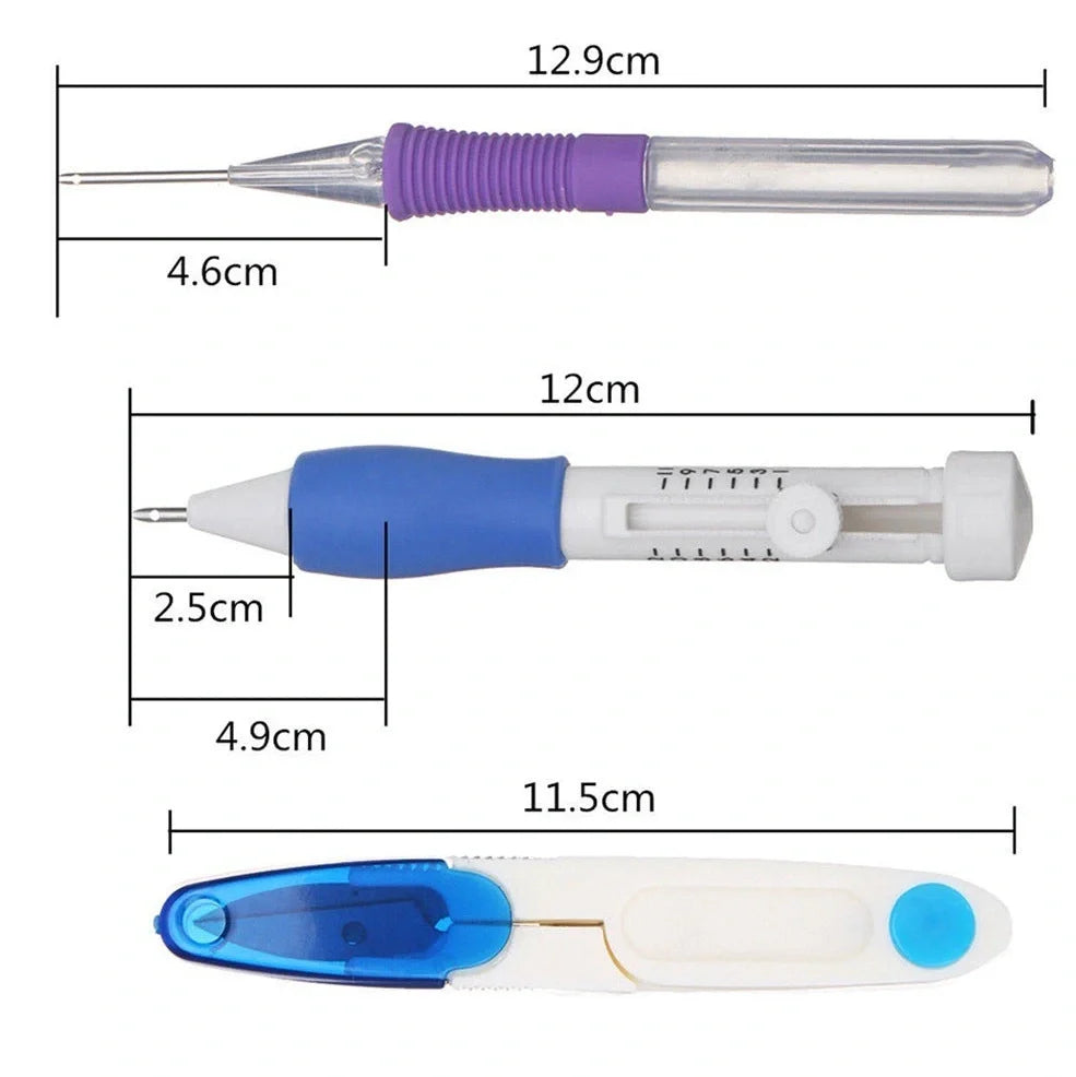 DIY embroidery set box with 50 coloured polyester threads on bobbins, 250g total weight, including butterfly pattern model 177