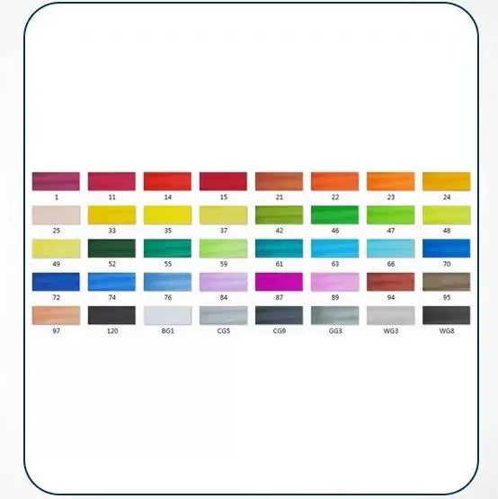 Double-headed alcohol-based oily colour animation paint pens with round and inclined tips for professional art students