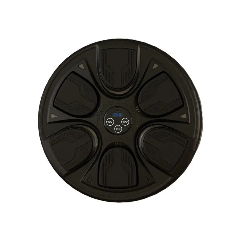 Black leather and PP music boxing wall target set with included boxing gloves for home training
