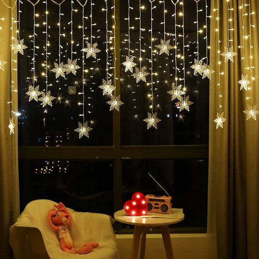 LED ice bar lamp snowflake hanging pendant with multi-colour lighting options and decorative snowflake design