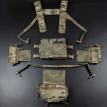 Expandable breathable chest mount vest in American Cordura fabric, available in multiple colours, one size fits all.