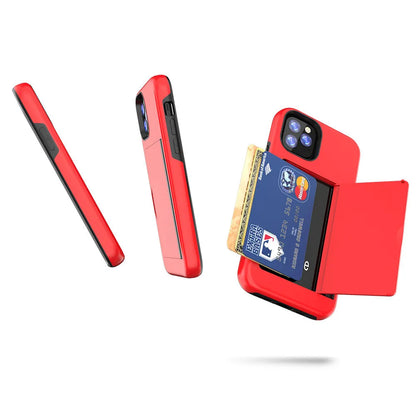 iPhone 11 mobile phone shell in six solid colours showing TPU+PC construction and precise model fit