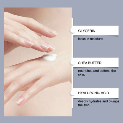 A single 30g tube of moisturising fragrance hand cream with hyaluronic acid.