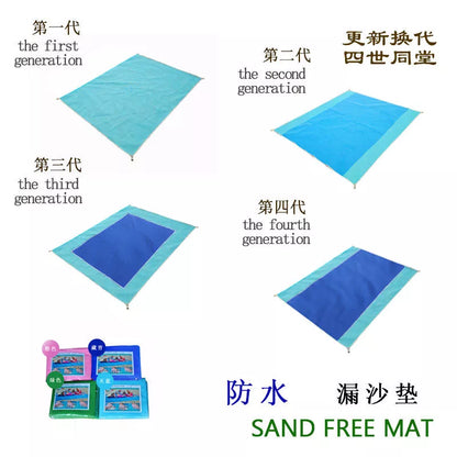 Sand Free Beach Mat in Deep Blue, sand-proof and easy to clean